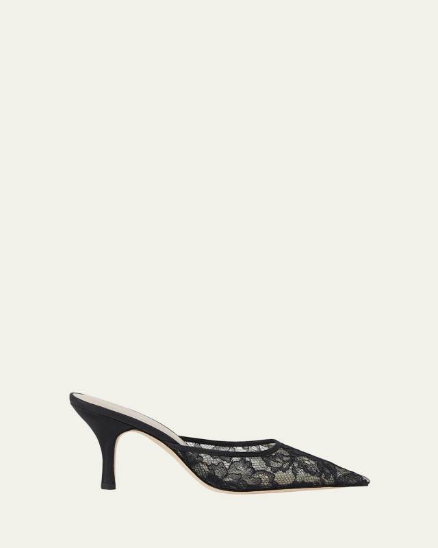 Layla Lace Mule Pumps